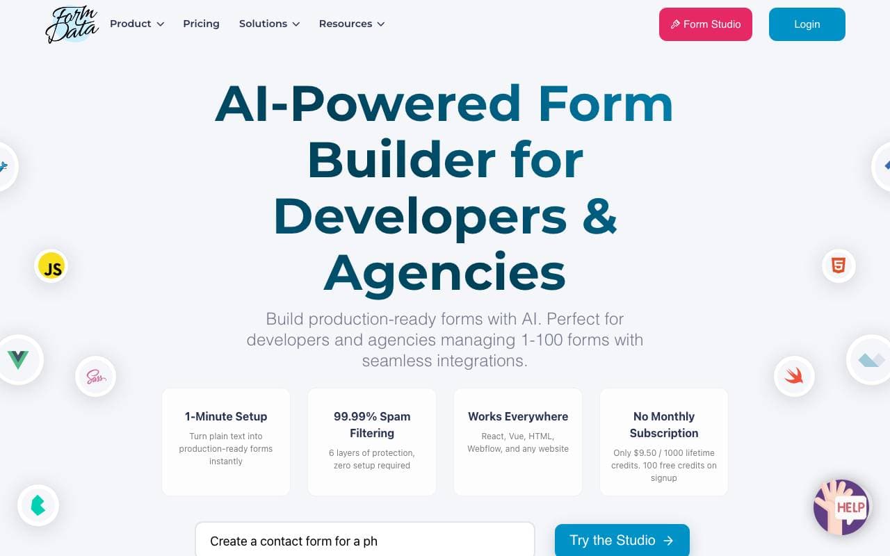 Form Data interface preview