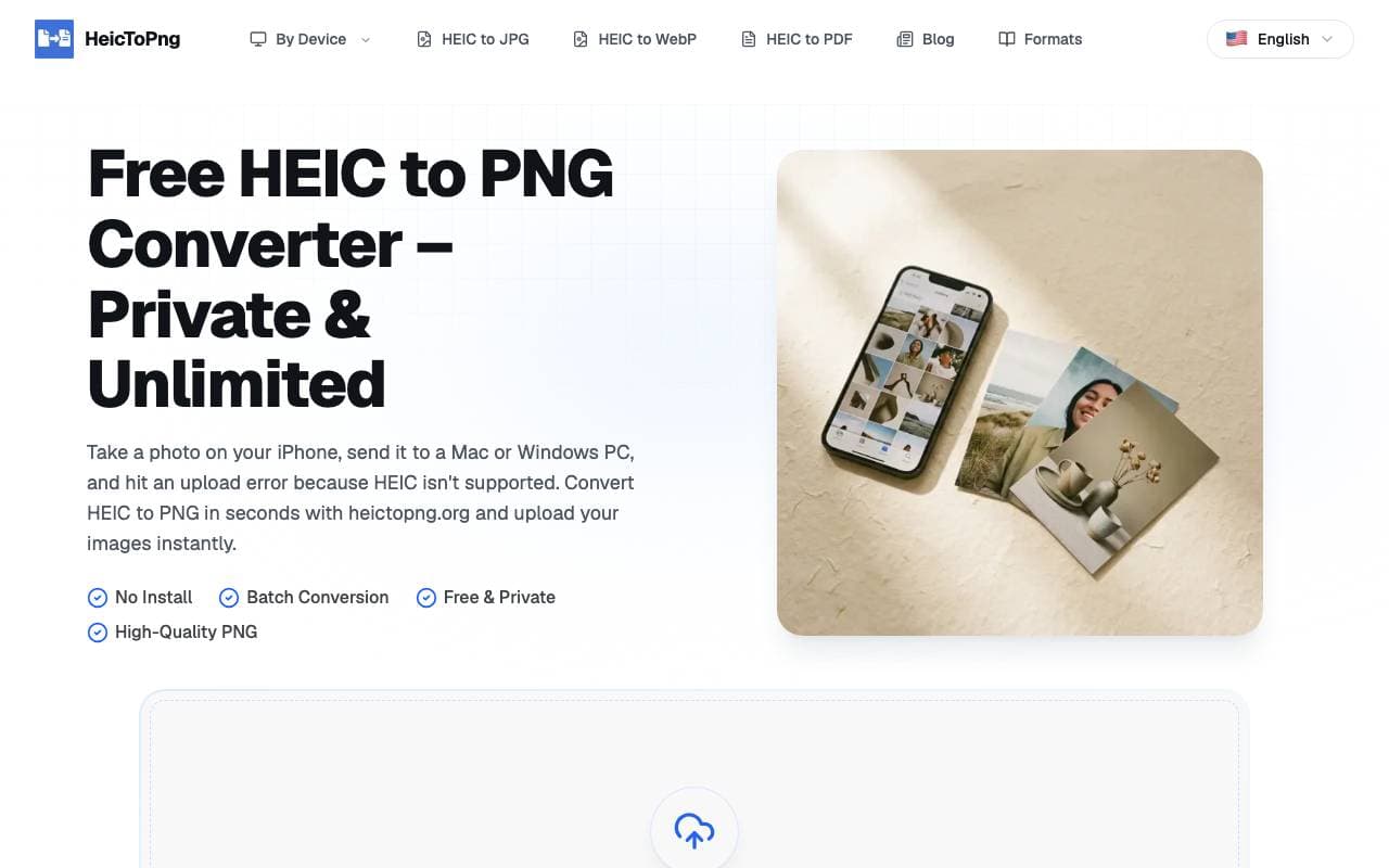 Free HEIC to PNG Converter interface preview