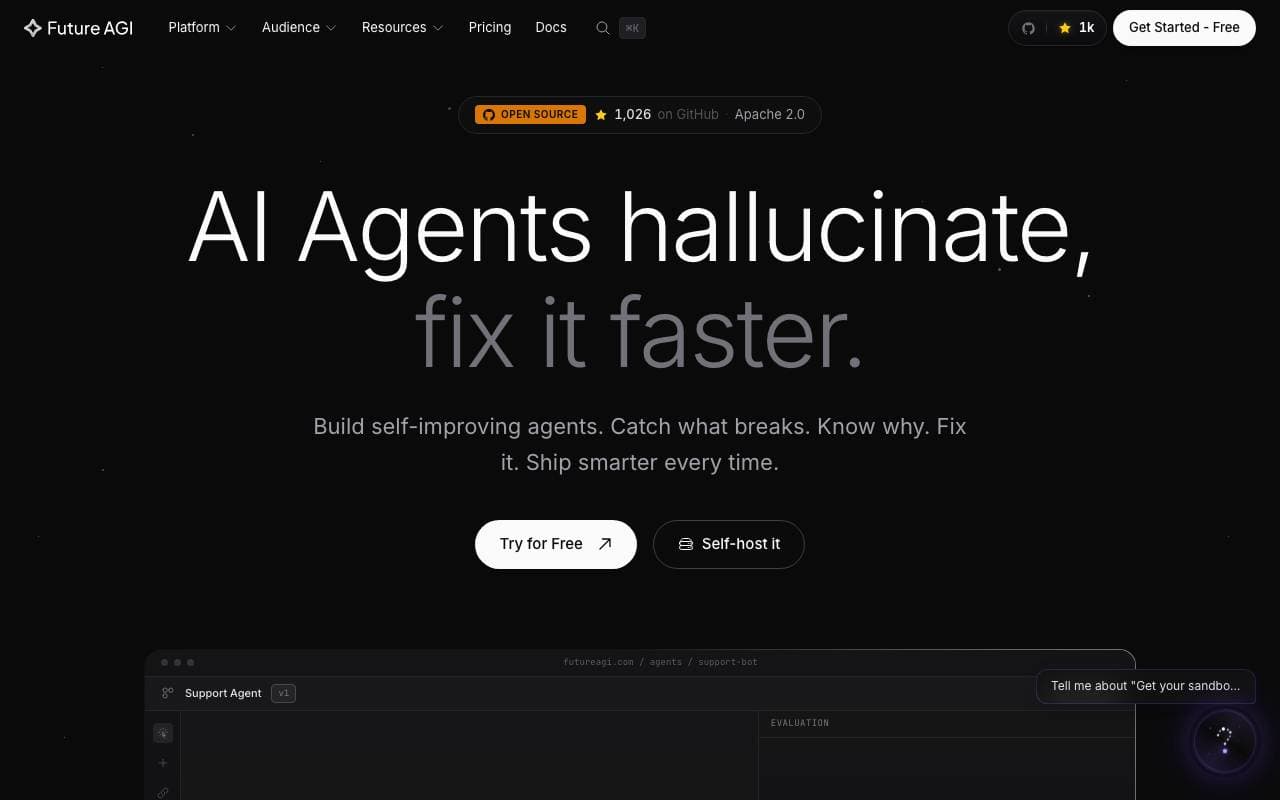 Future AGI interface preview