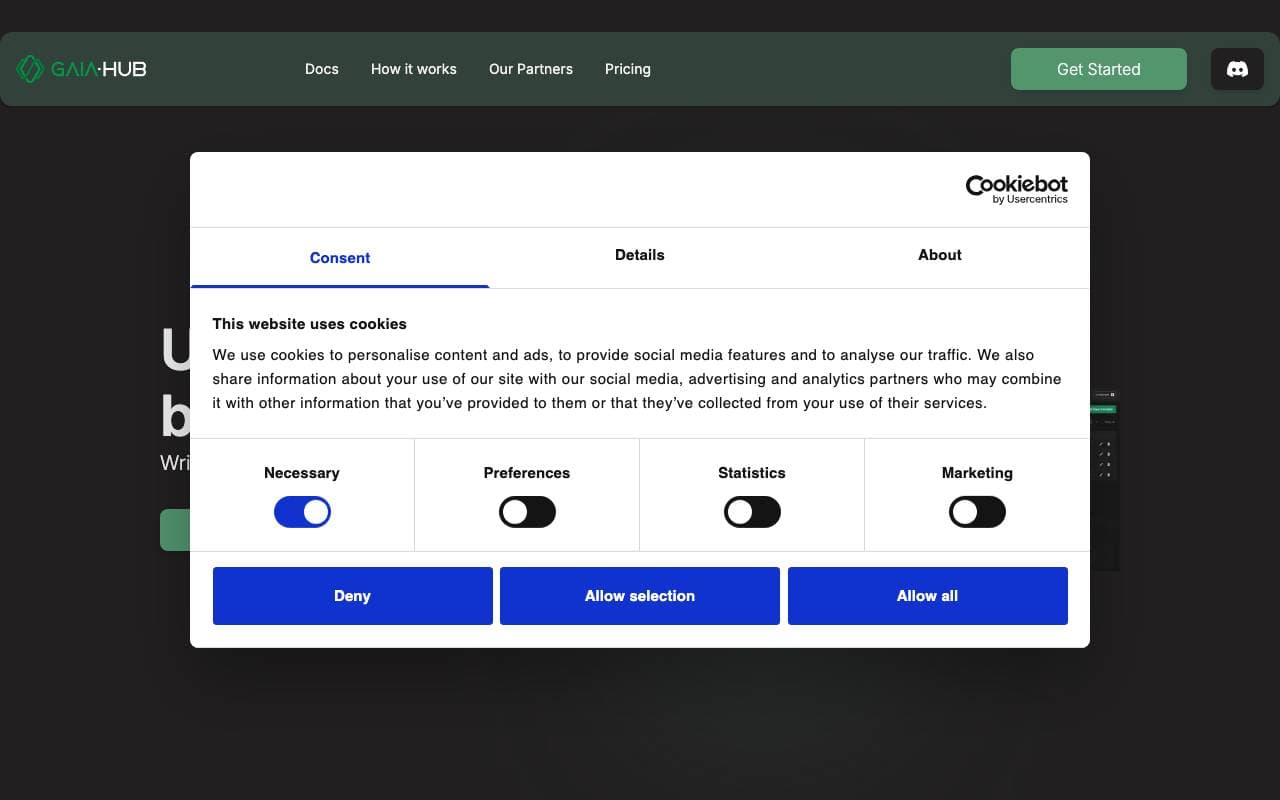 GaiaHub AI interface preview