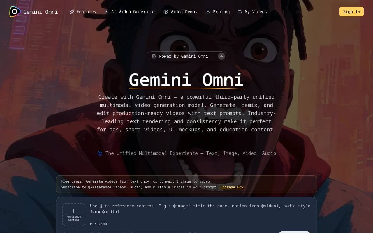 Gemini Omni interface preview
