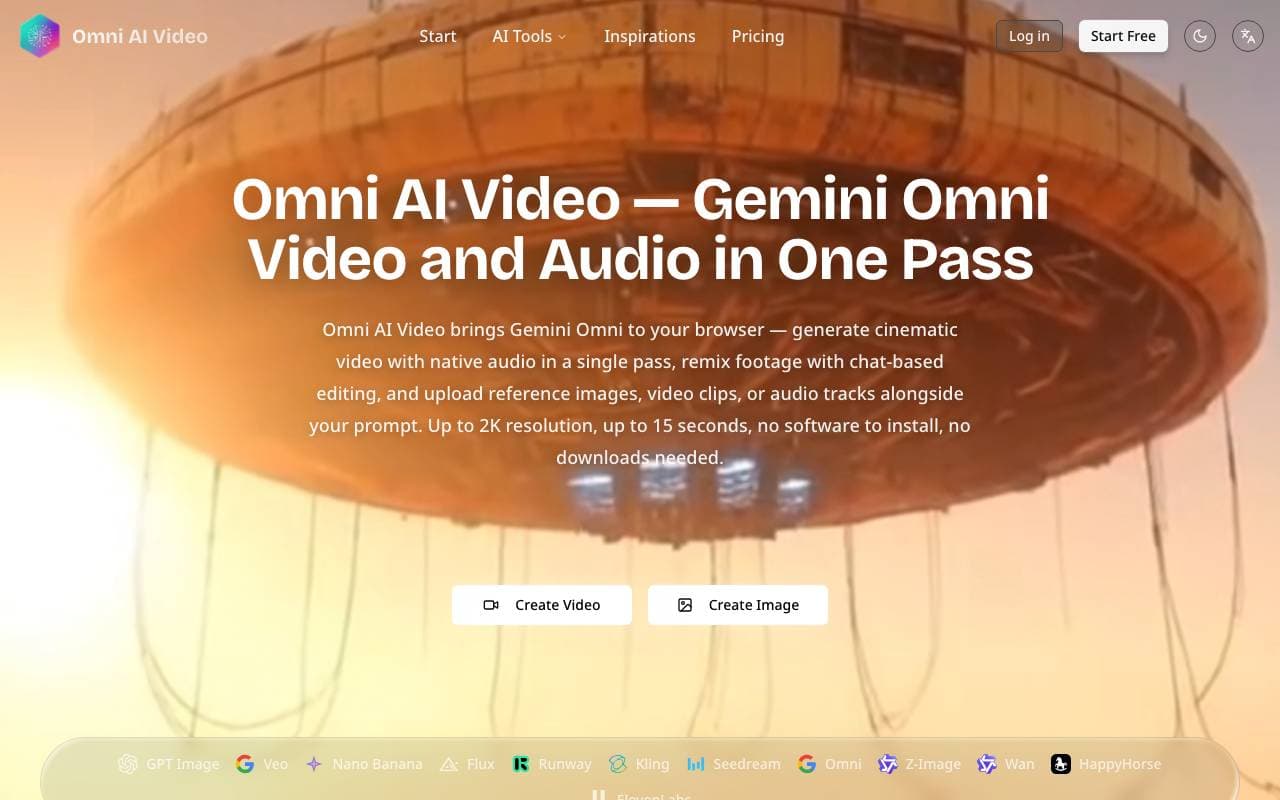 Gemini Omni AI Video Generator interface preview