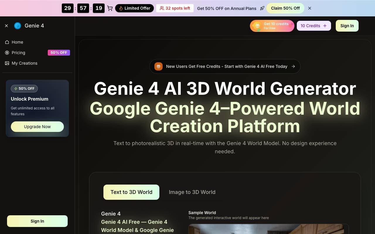genie 4 interface preview