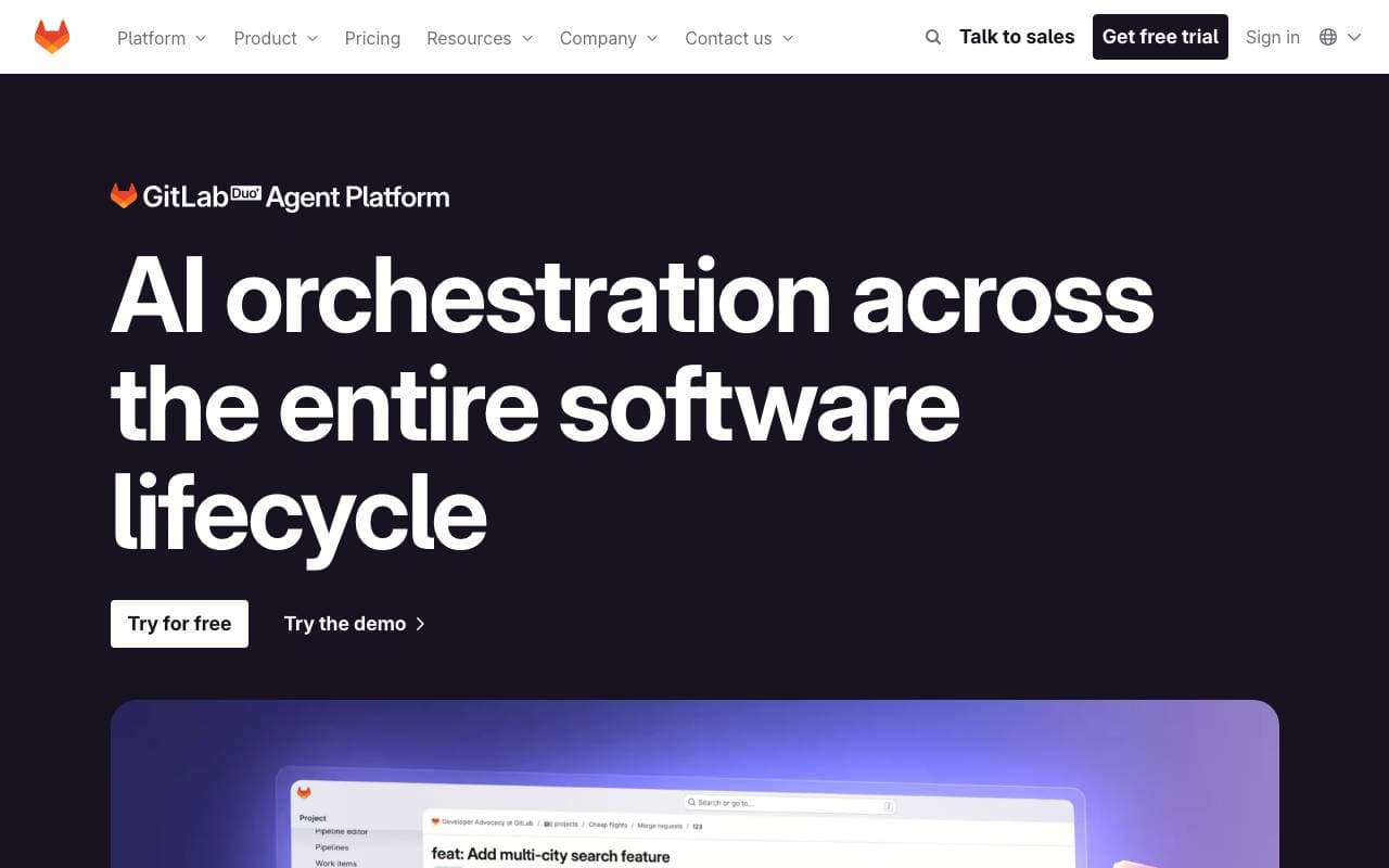 GitLab Duo interface preview