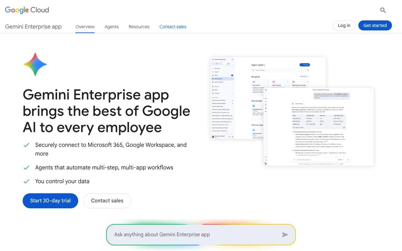 Google Agentspace interface preview