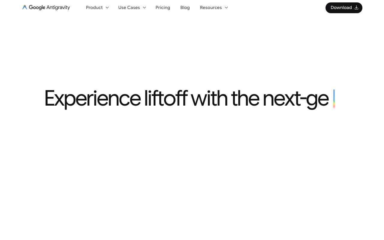 Google Antigravity interface preview