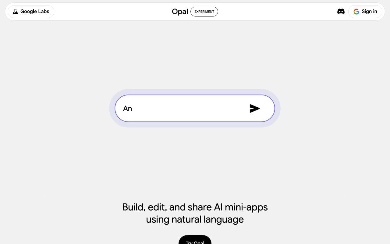 Google Opal interface preview