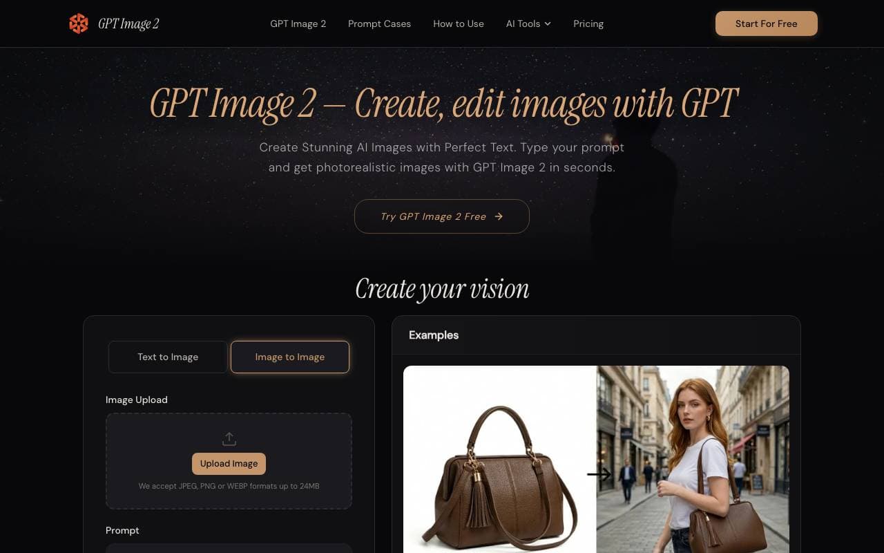 GPT Image 2--AI Image Generator interface preview