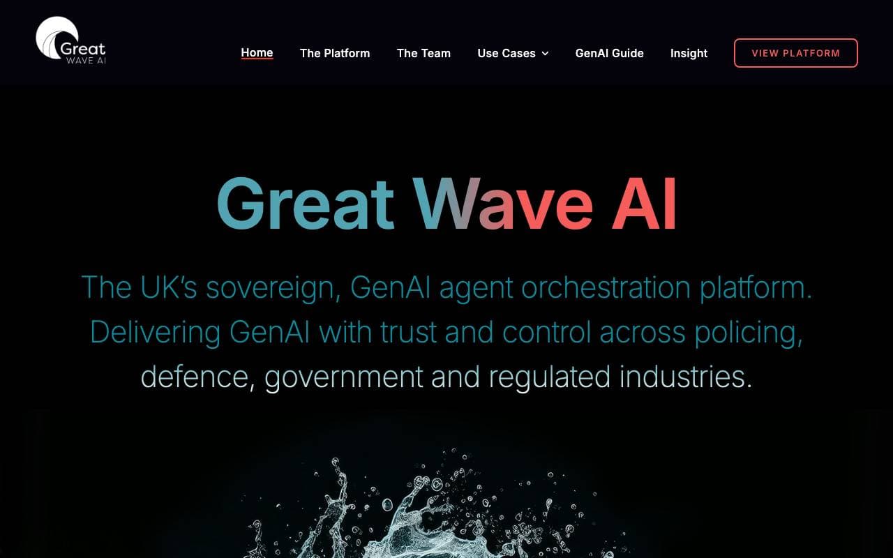 Great Wave AI interface preview