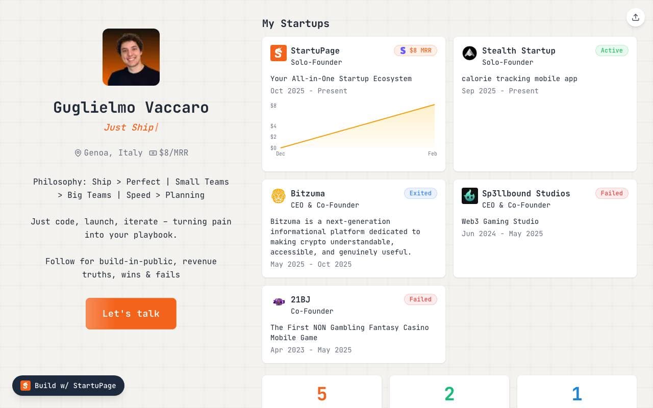 Guglielmo Vaccaro interface preview