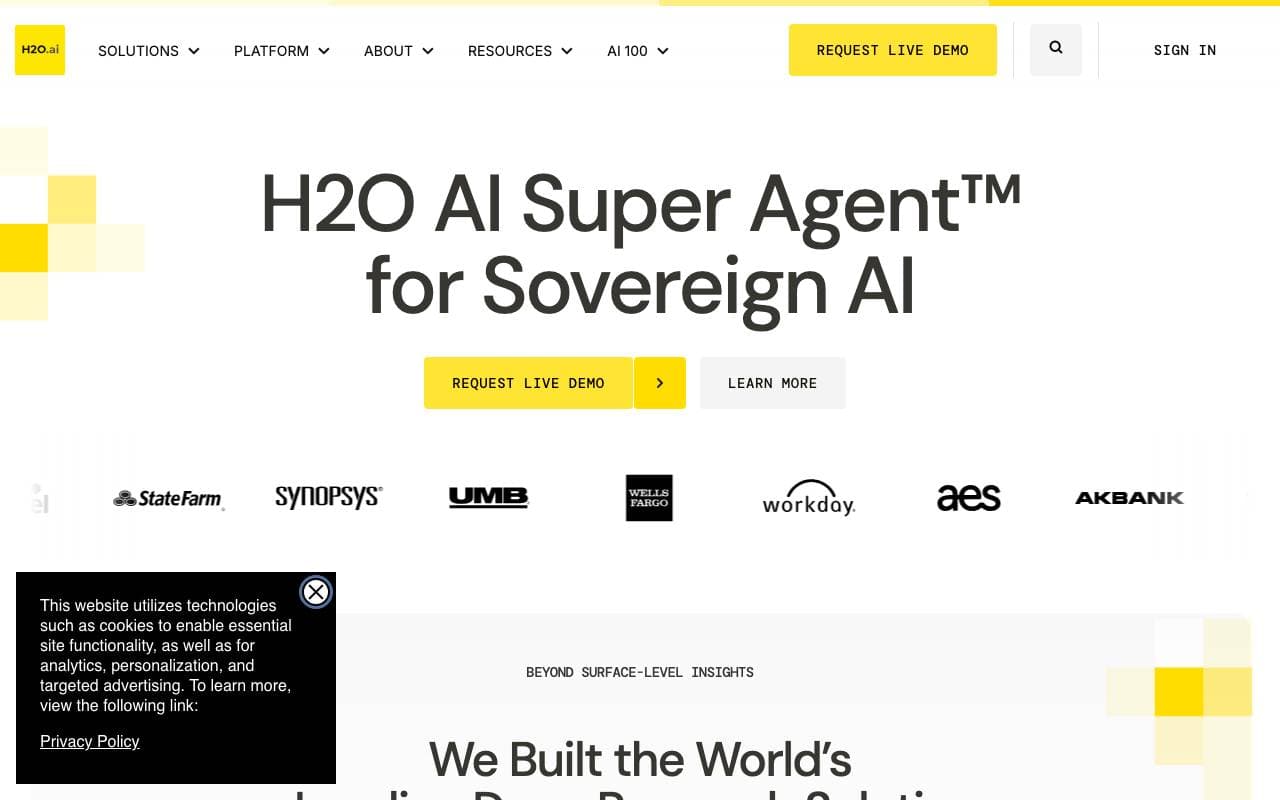 H2O.ai interface preview