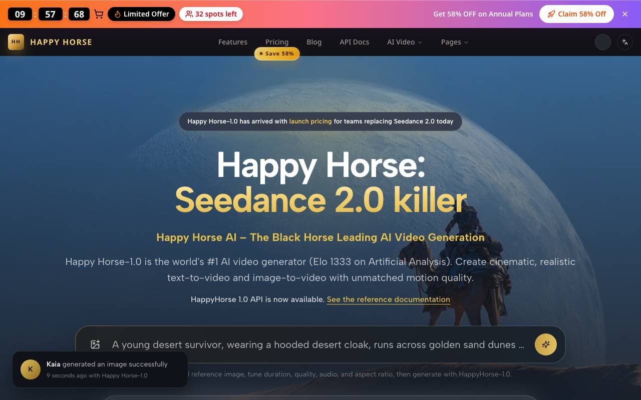Happy Horse interface preview