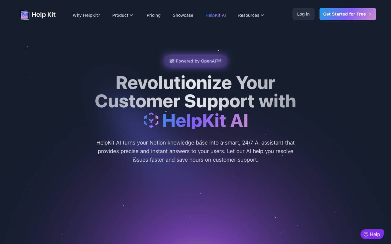 HelpKit AI interface preview
