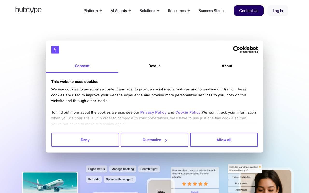 Hubtype interface preview