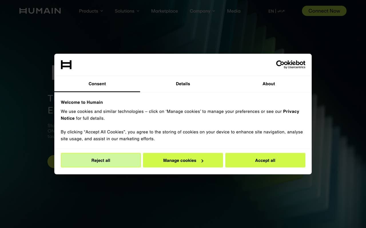Humain AI interface preview