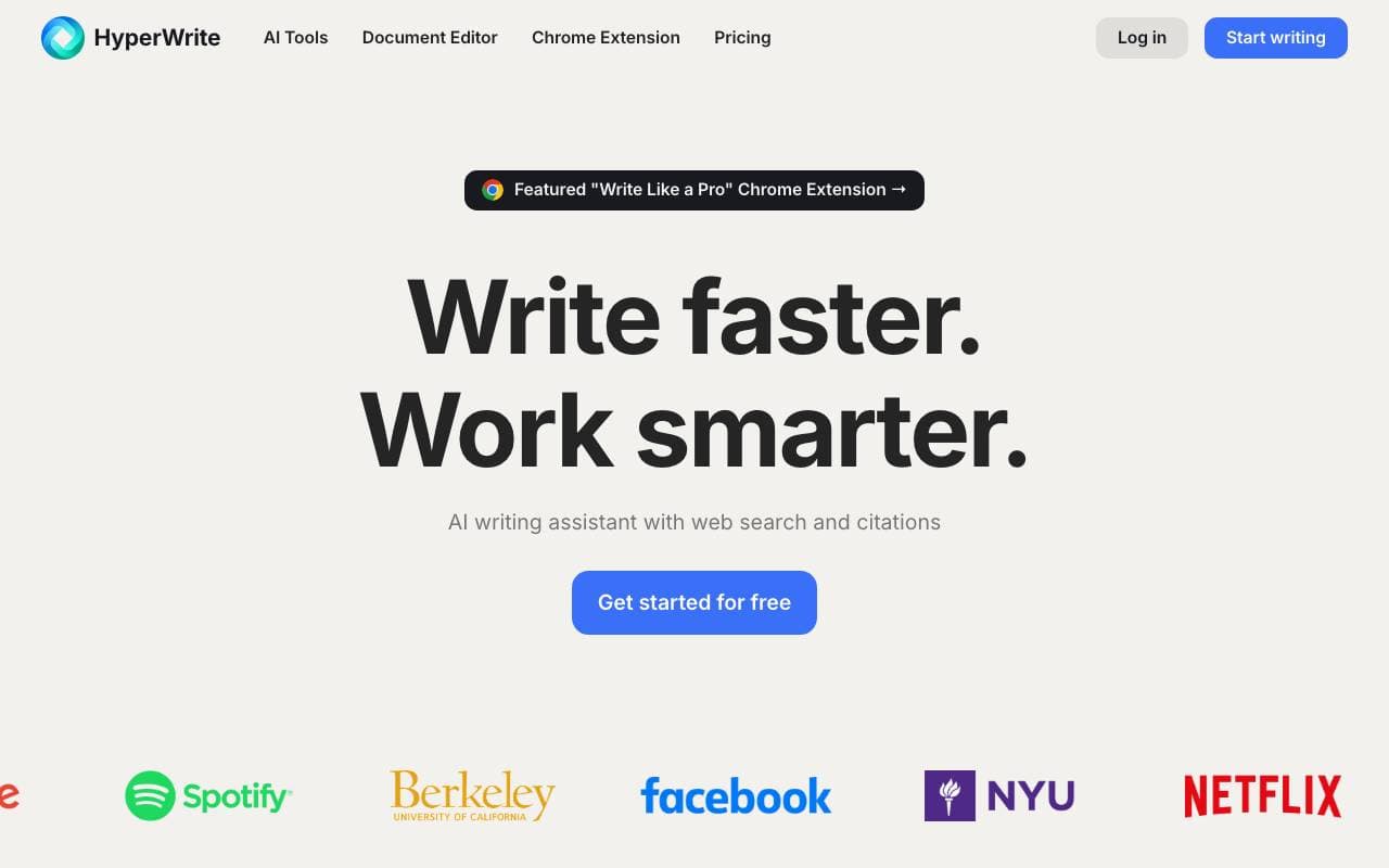 HyperWrite AI interface preview