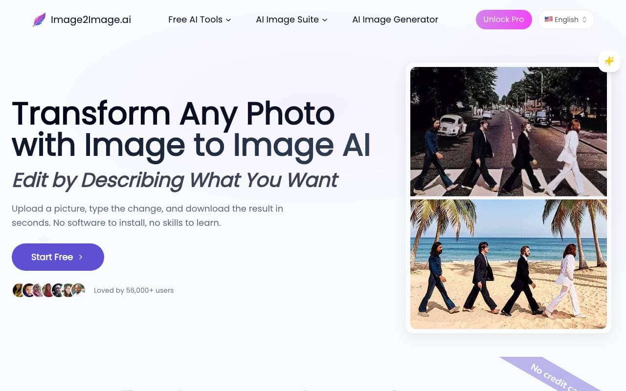 Image to Image AI interface preview