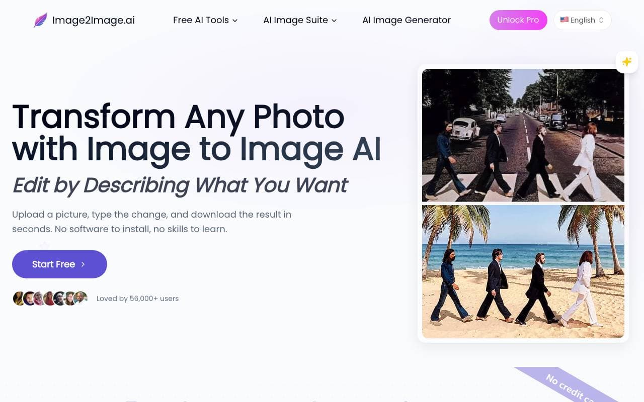 Image to Image AI Generator interface preview