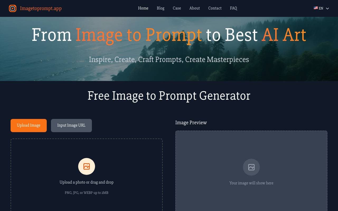 Image to Prompt Generator interface preview