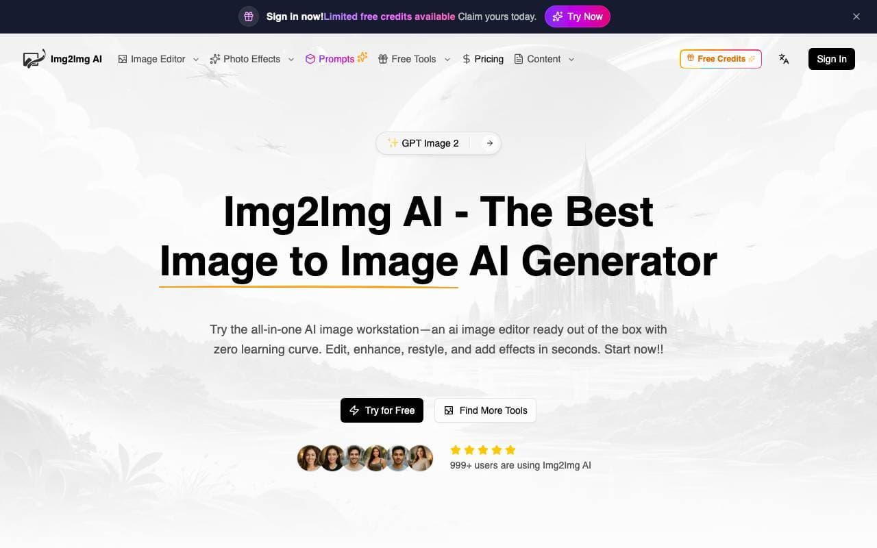 Imgtoimg AI interface preview