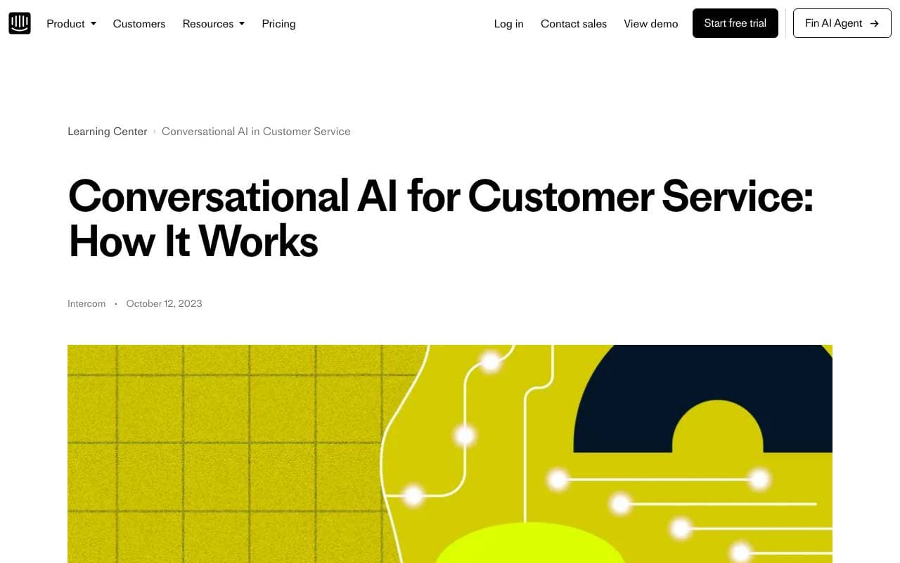 Intercom Conversational AI interface preview