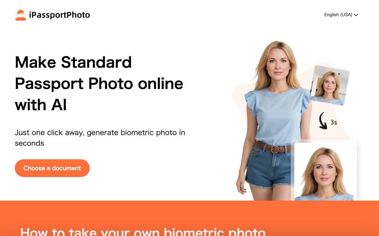 iPassportPhoto interface preview