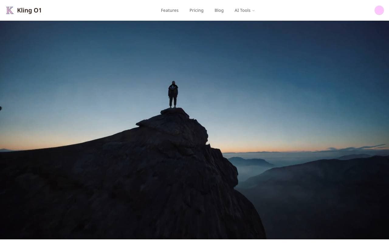 Kling O1 Video Generator interface preview