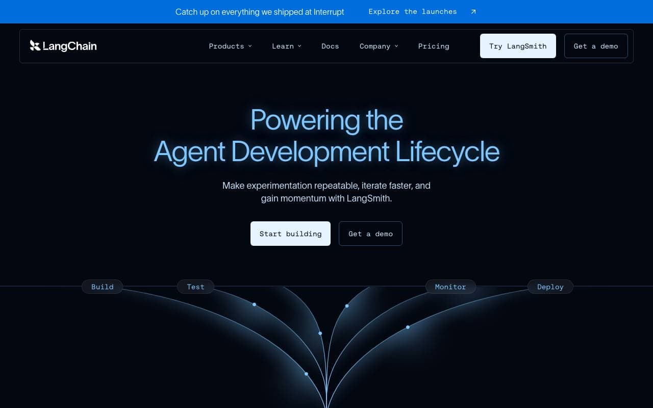 LangChain Agent interface preview
