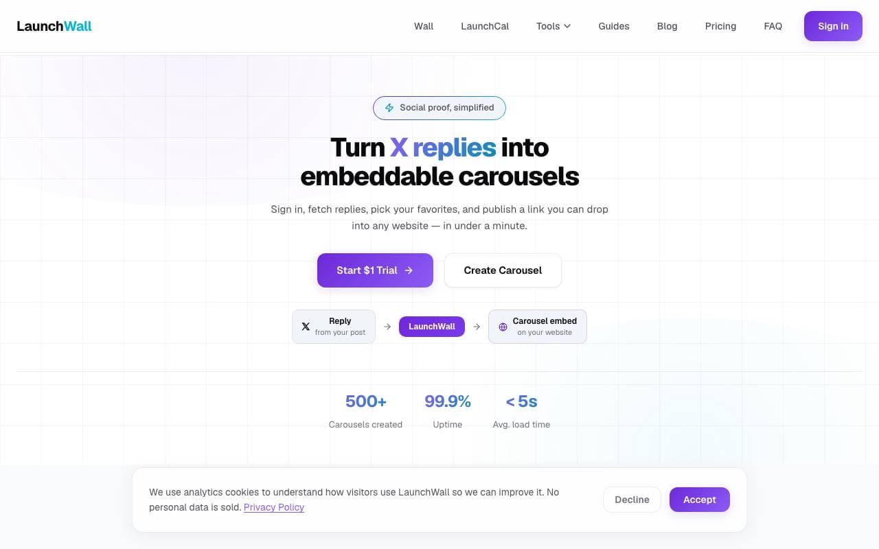 LaunchWall interface preview