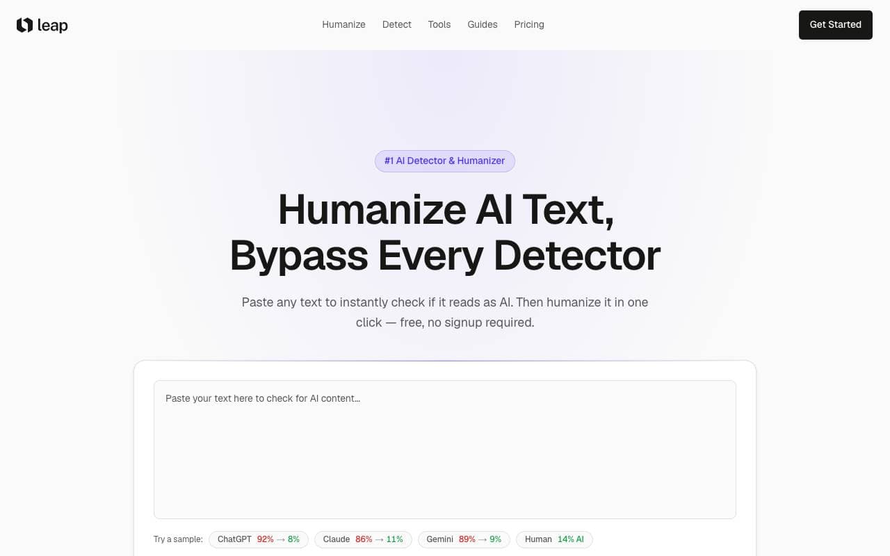 Leap AI interface preview