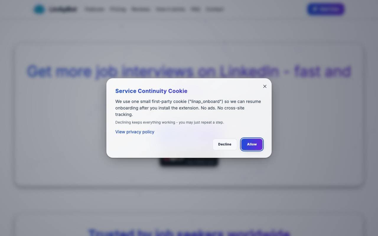 Linapbot interface preview