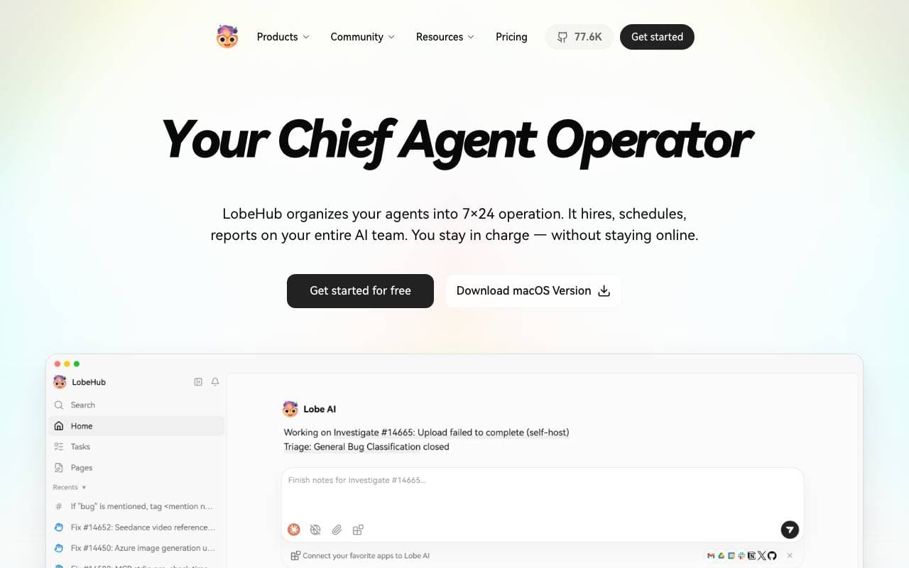 LobeHub interface preview