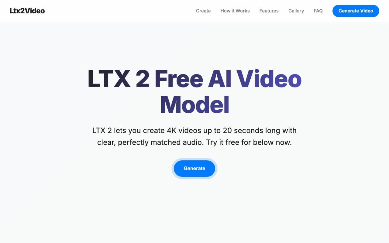 LTX 2 Video interface preview