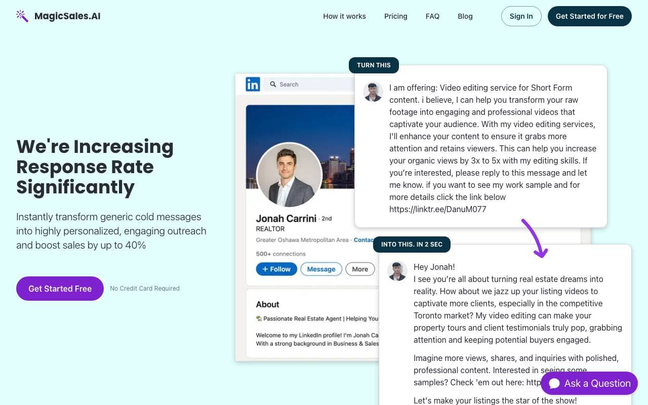 MagicSales.AI interface preview