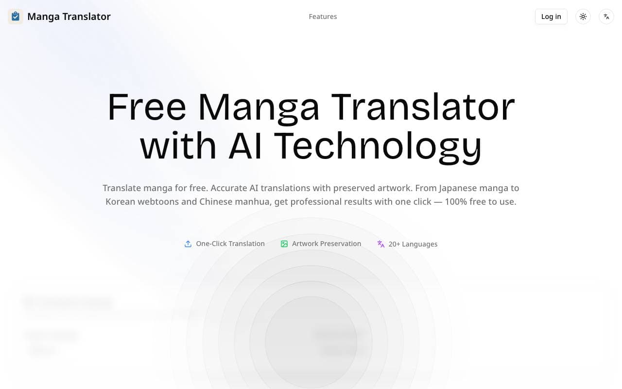 Manga Translator interface preview