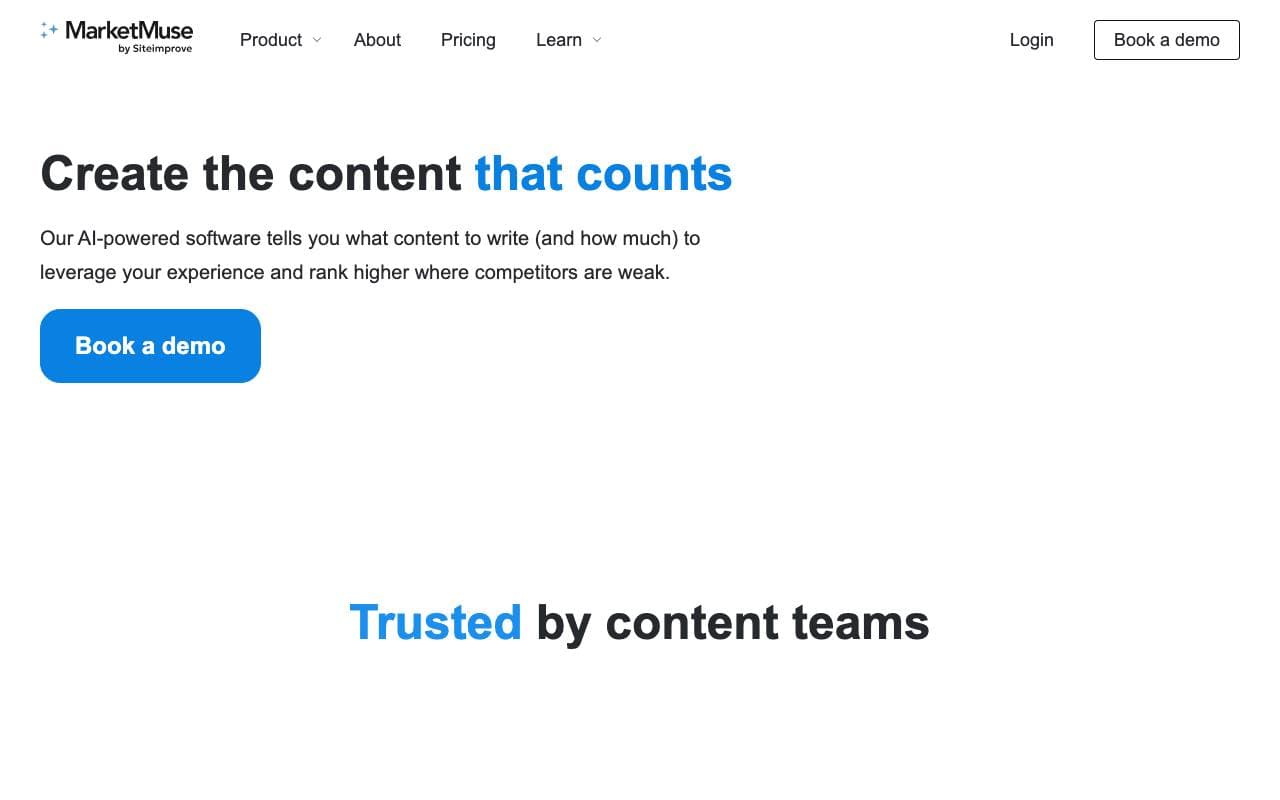MarketMuse interface preview
