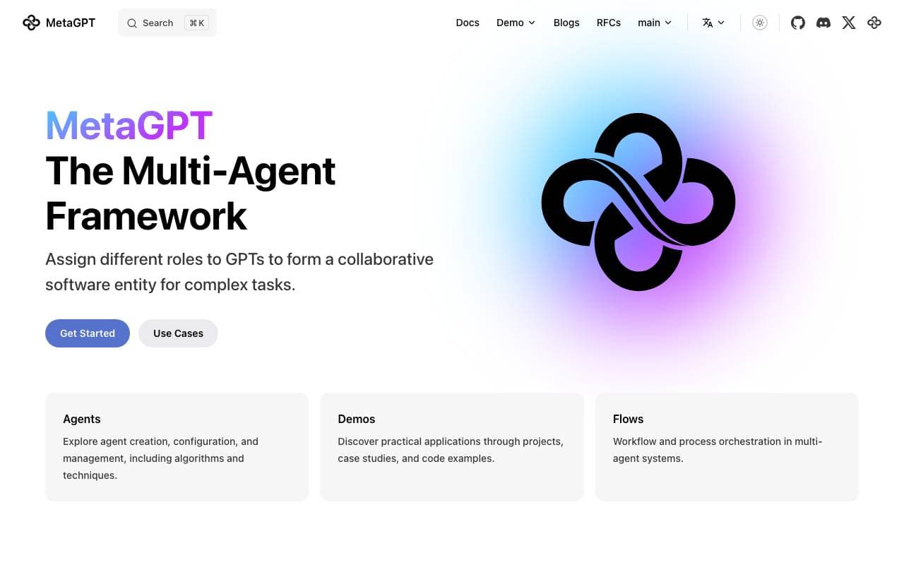MetaGPT interface preview