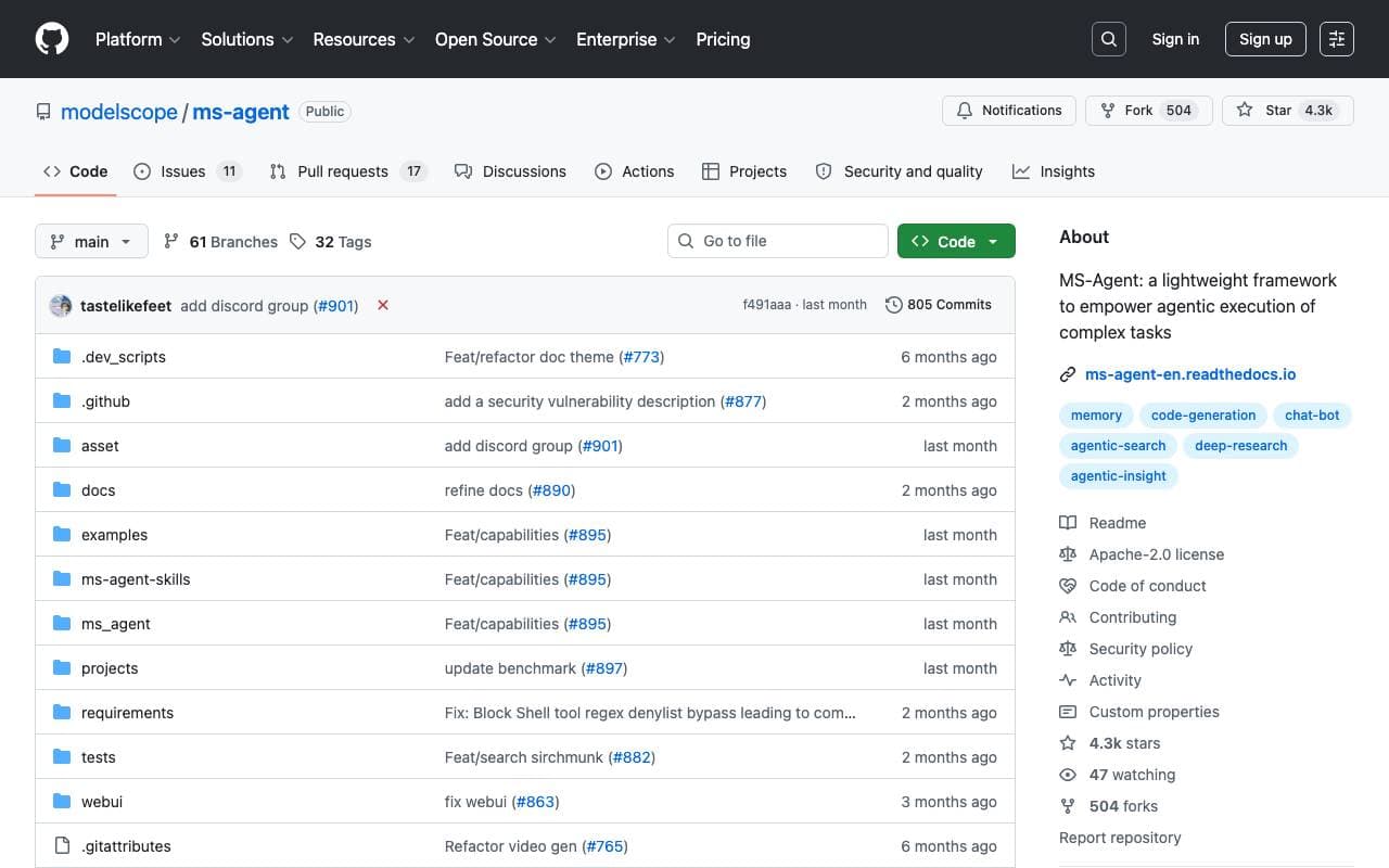 Modelscope-Agent interface preview