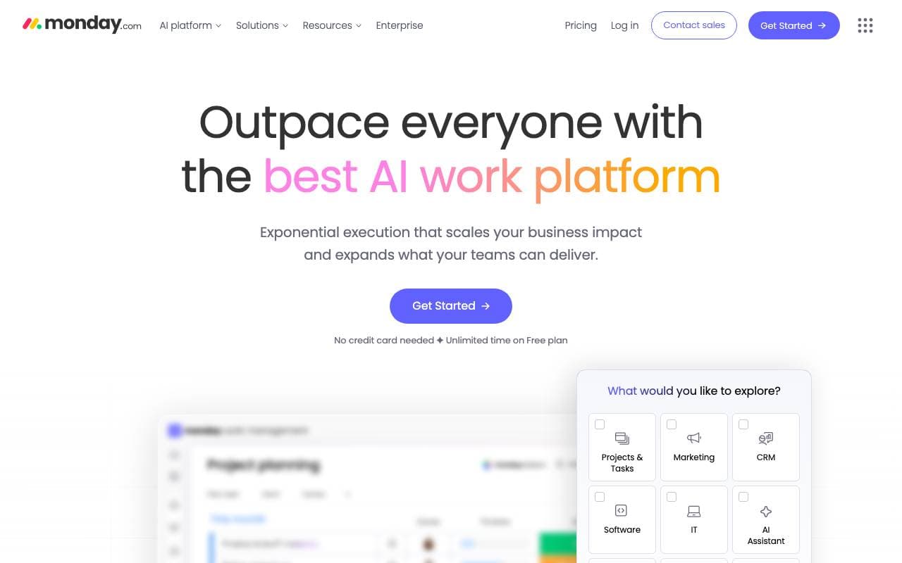 Monday AI interface preview