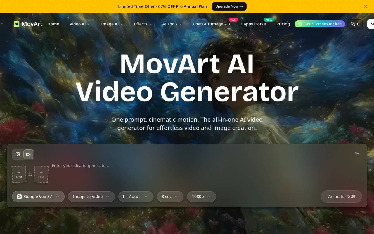MovArt.ai interface preview