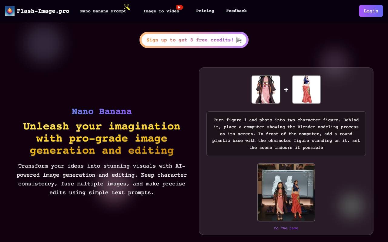 🍌 Nano Banana - Where Ideas Instantly Come to Life, The New Era of AI Image Generation interface preview