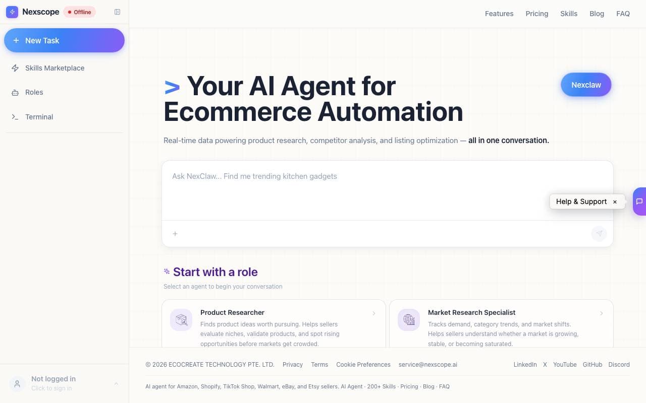 Nexscope interface preview