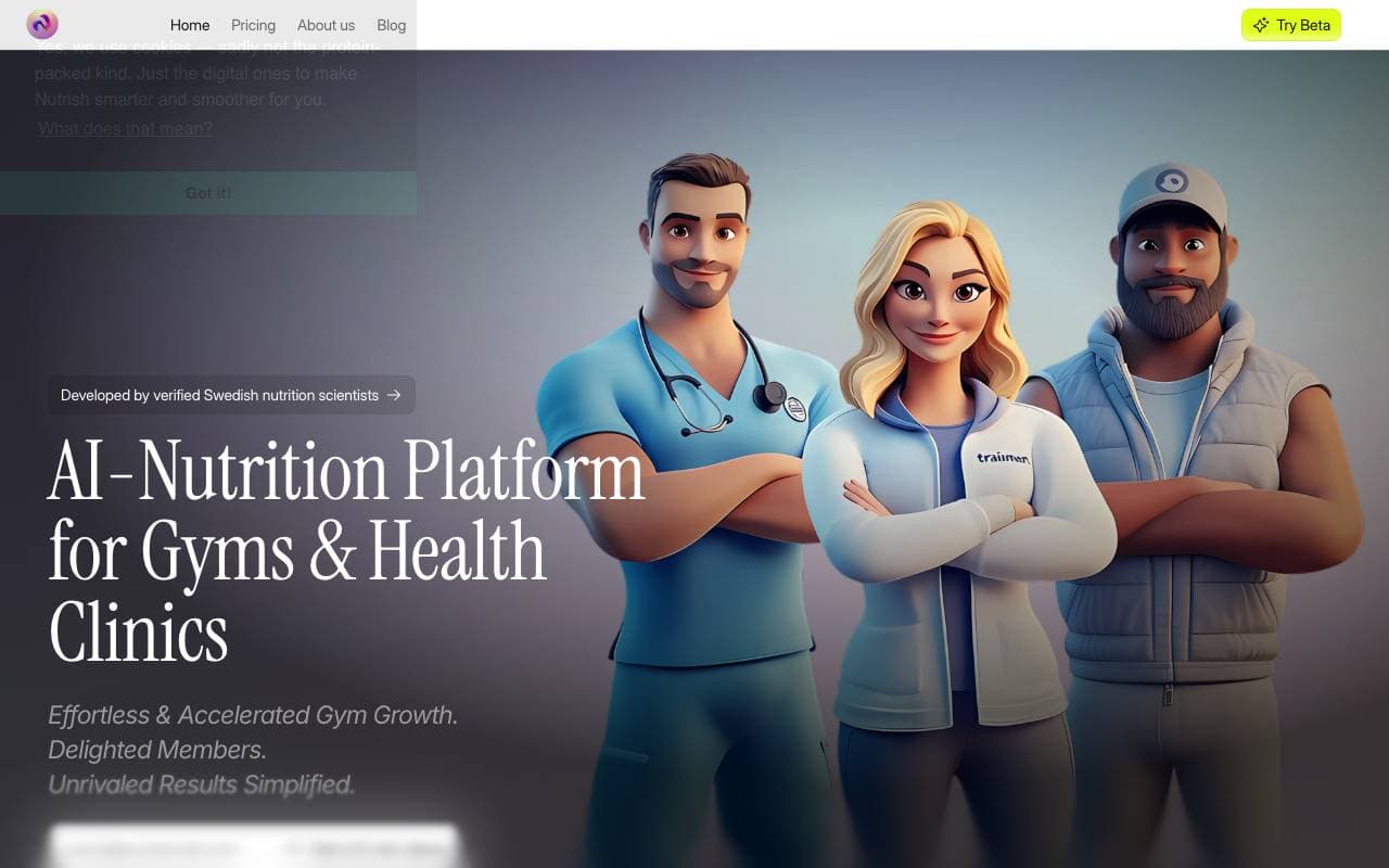 Nutrish.ai interface preview