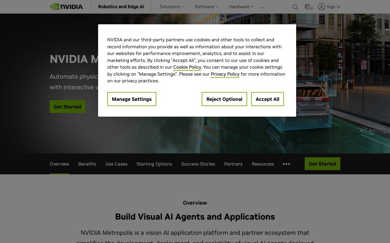 NVIDIA Metropolis interface preview