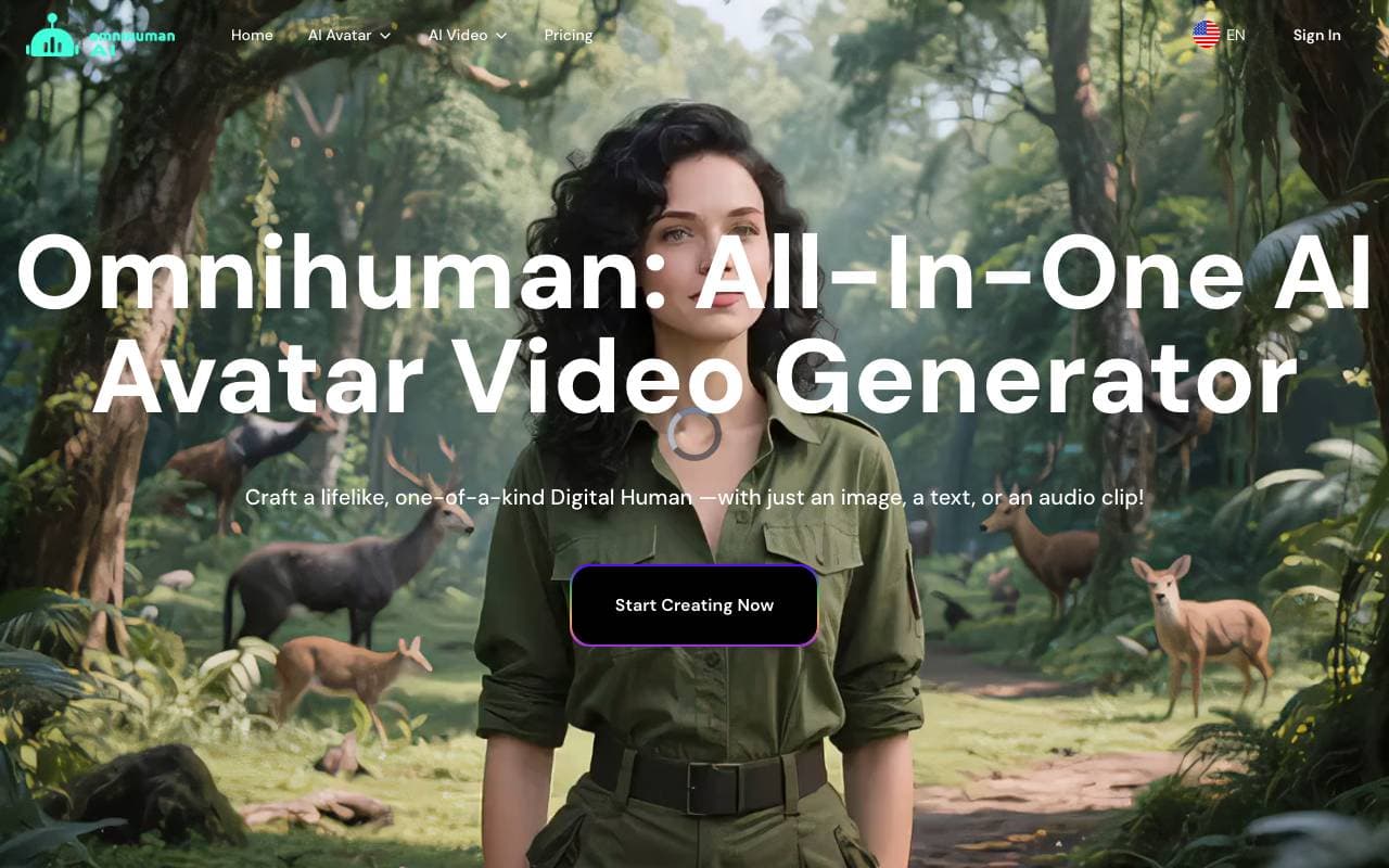 OmnihumanAI interface preview