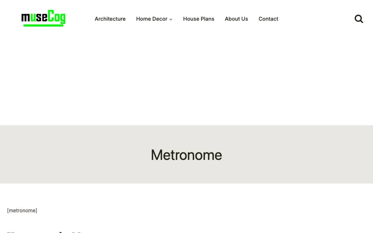 Online Metronome interface preview