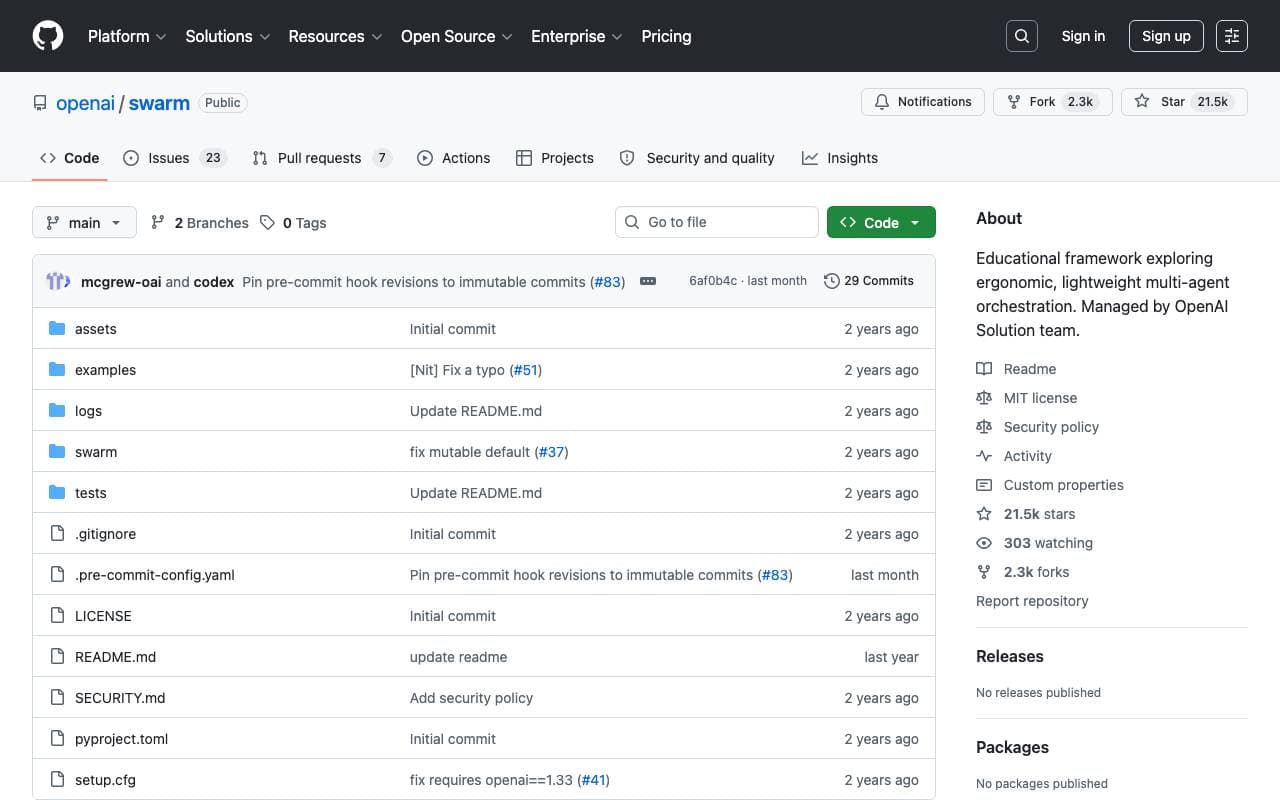 OpenAI Swarm interface preview