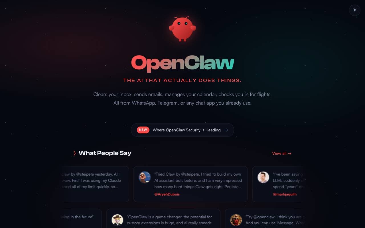 OpenClaw (Moltbot) interface preview