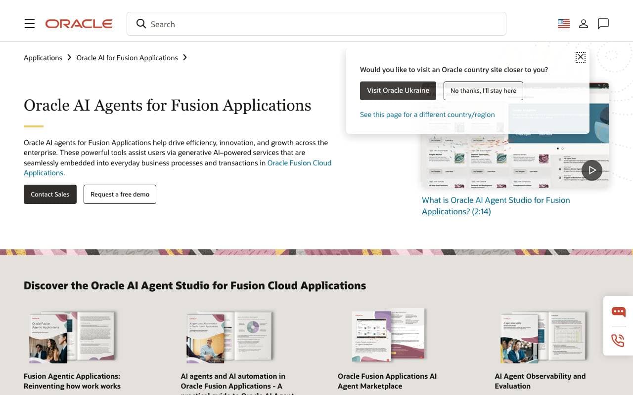 Oracle AI Agent Studio interface preview