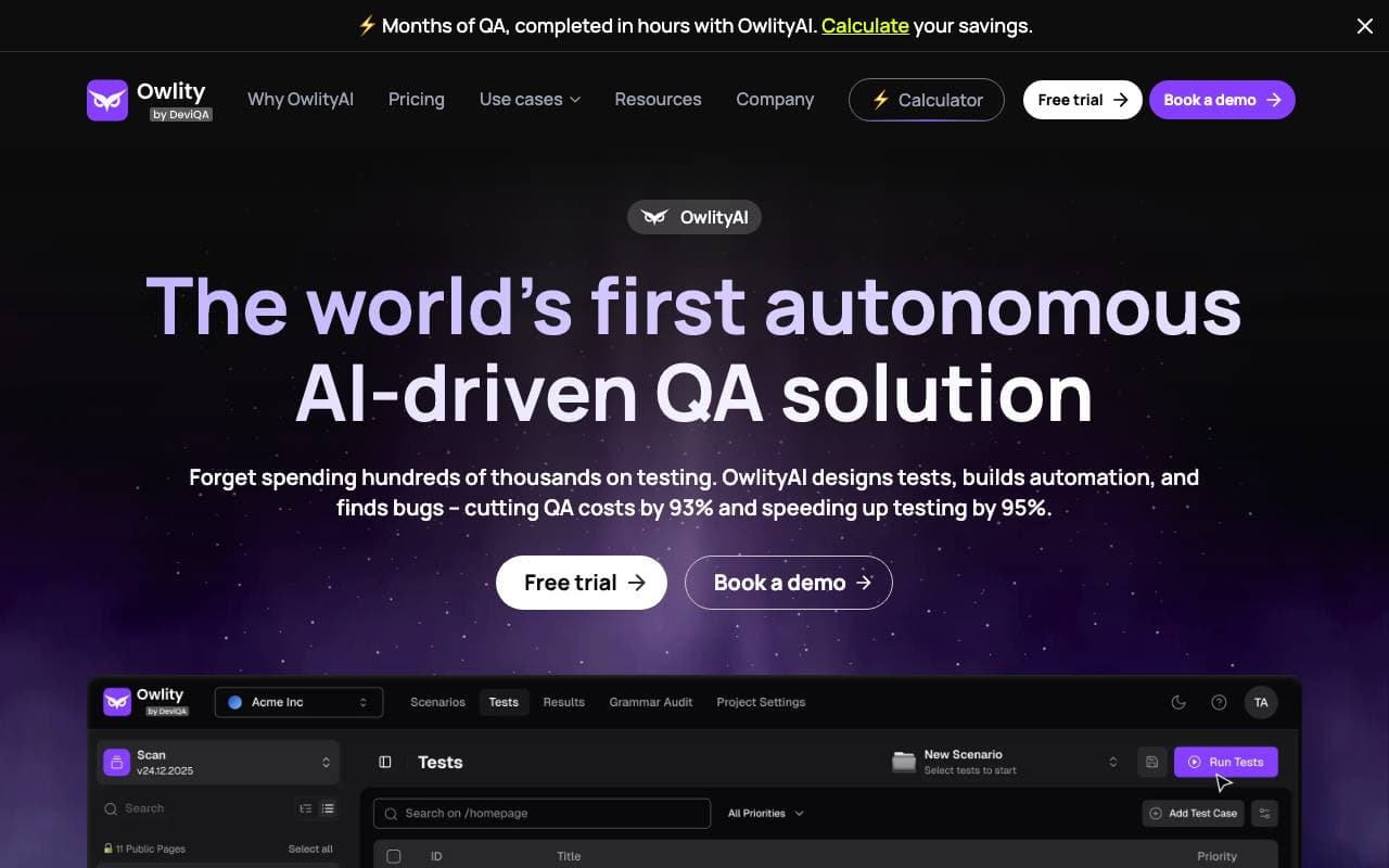 OwlityAI interface preview